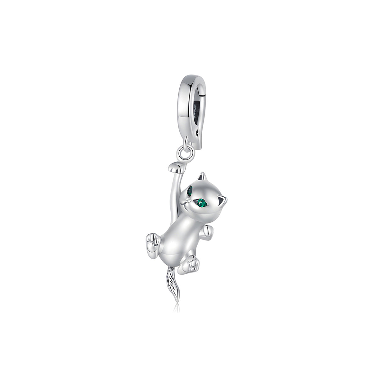 Charm de Plata .925, Hanging Cat, Miow