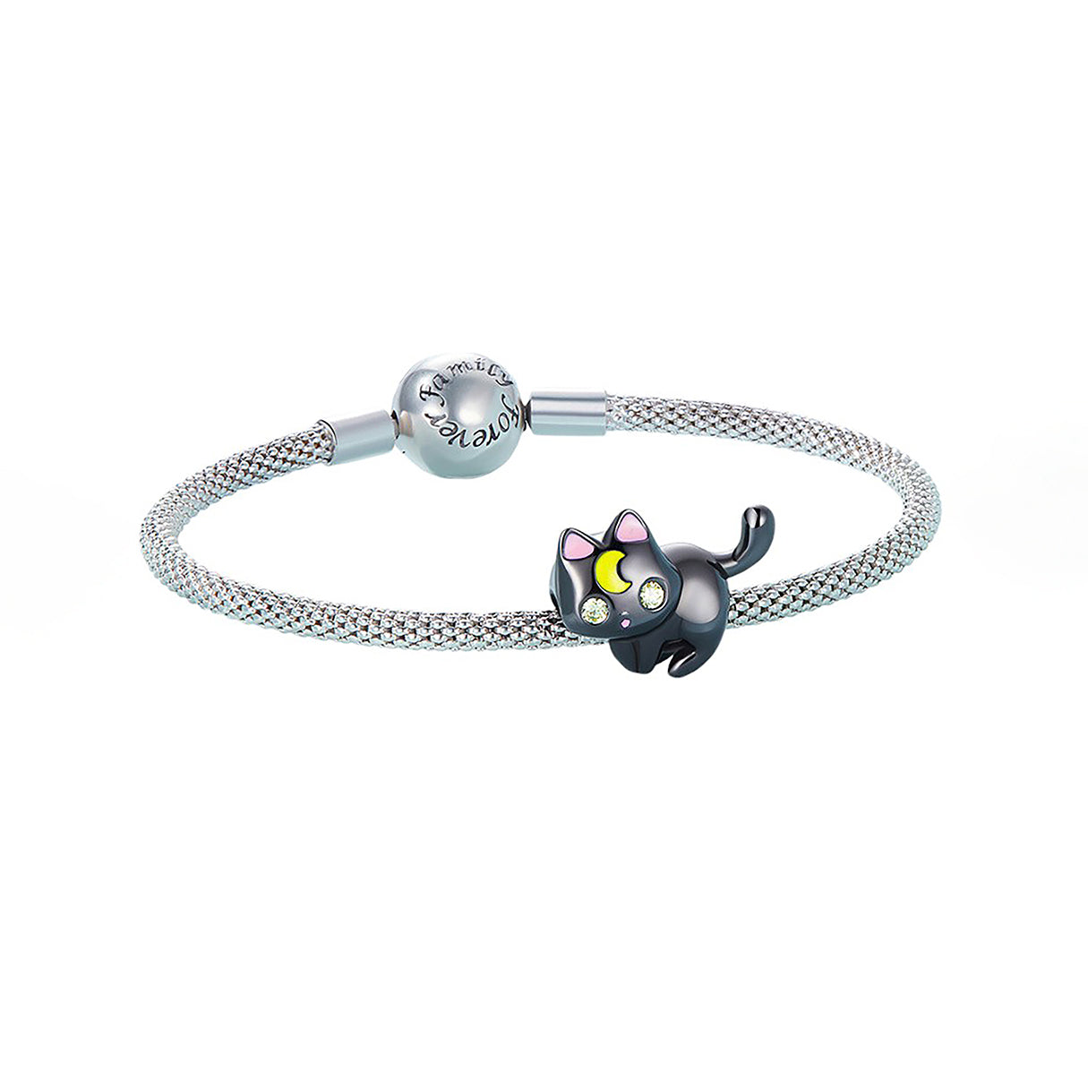 Charm de Plata .925, Black Kitten, Miow