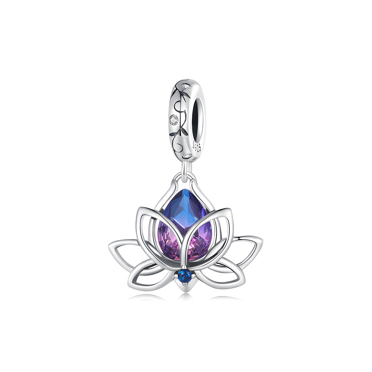 Charm de Flor de Loto, Plata .925, Ame Glam Pop