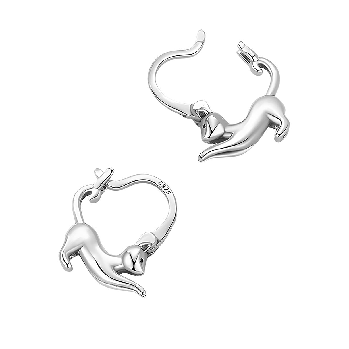 Aretes de Plata .925, Huggies Cats On The Prowl, Miow