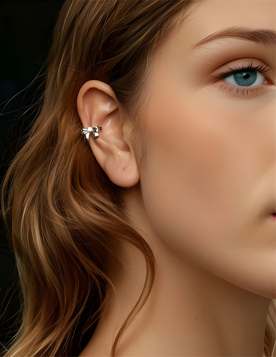 Ear Cuff de Moño, Plata .925, Ame Glam Pop