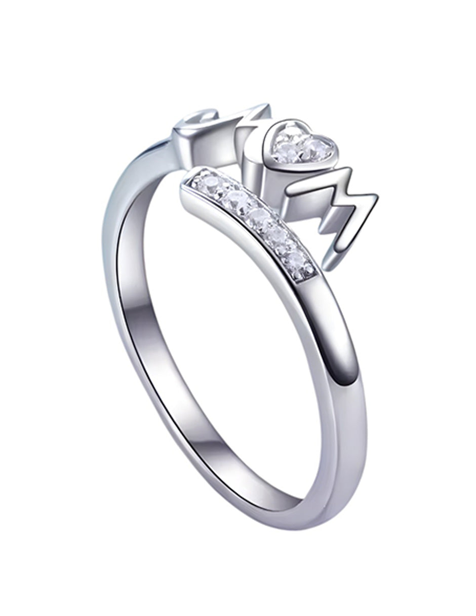 Anillo de Corazón, Plata .925, Ame Glam Pop
