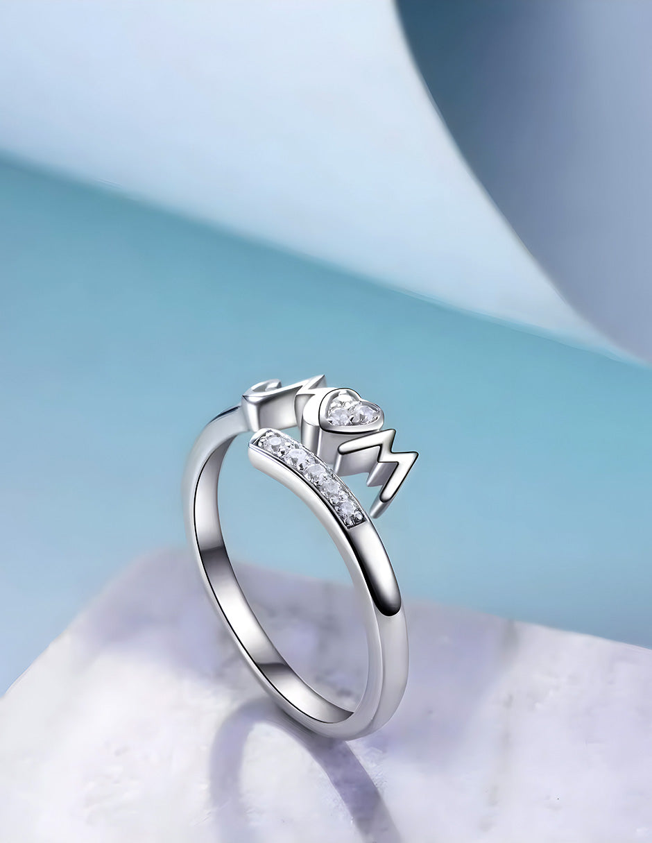 Anillo de Corazón, Plata .925, Ame Glam Pop