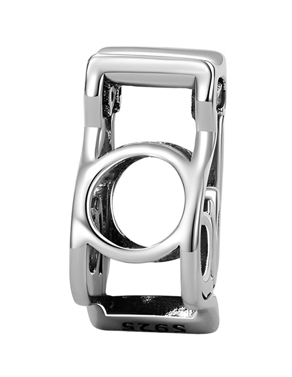 Charm de Plata .925, Fine Cat Silhouette, Miow