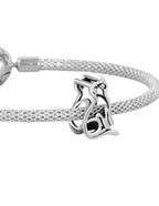 Charm de Plata .925, Fine Cat Silhouette, Miow