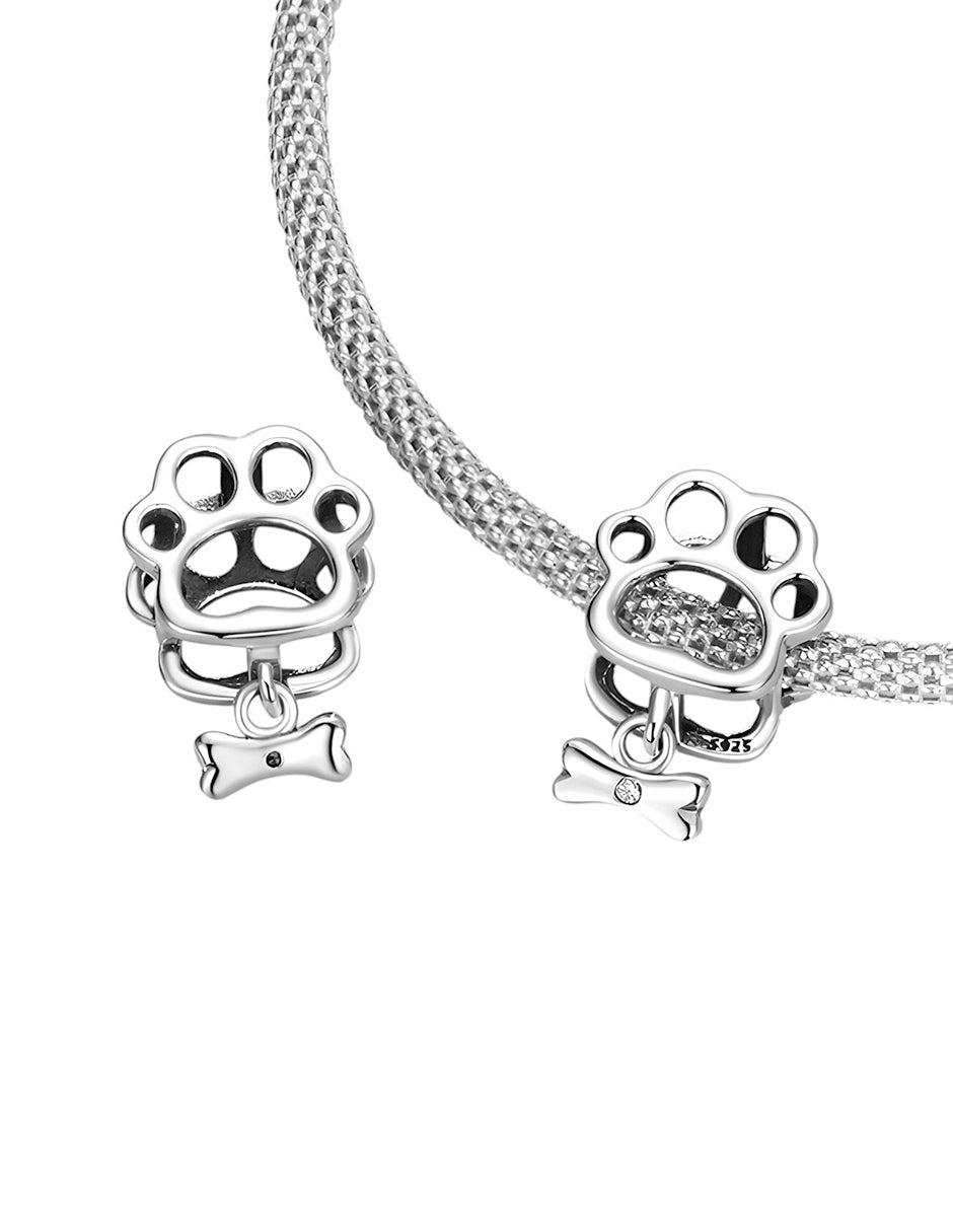 Charm de Plata .925, Footprint And Bone, Miow
