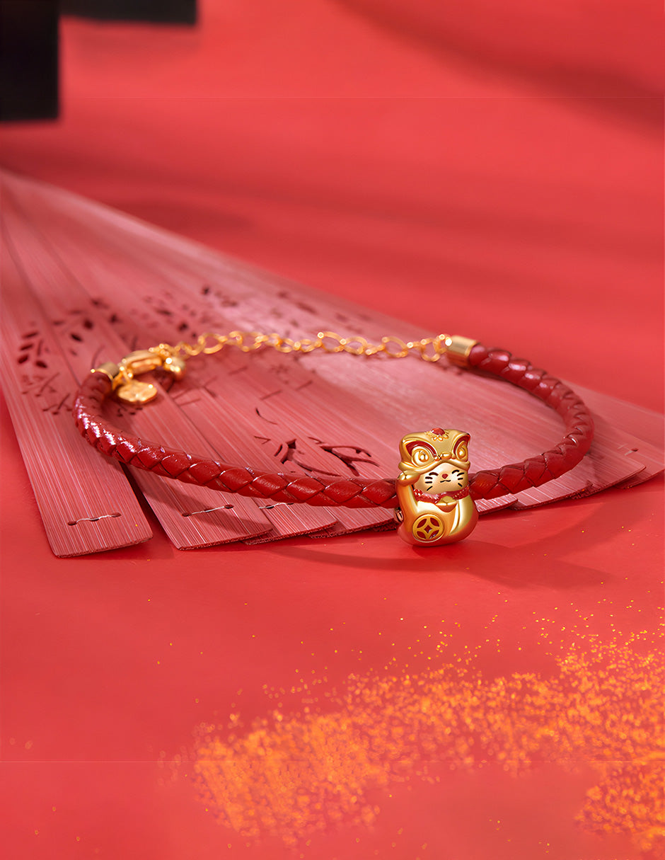 Charm de Plata .925, Chinese Cat, Miow
