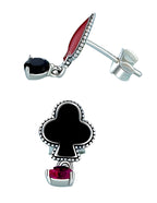 Aretes de Arlequín, Plata .925, Ame Glam Pop