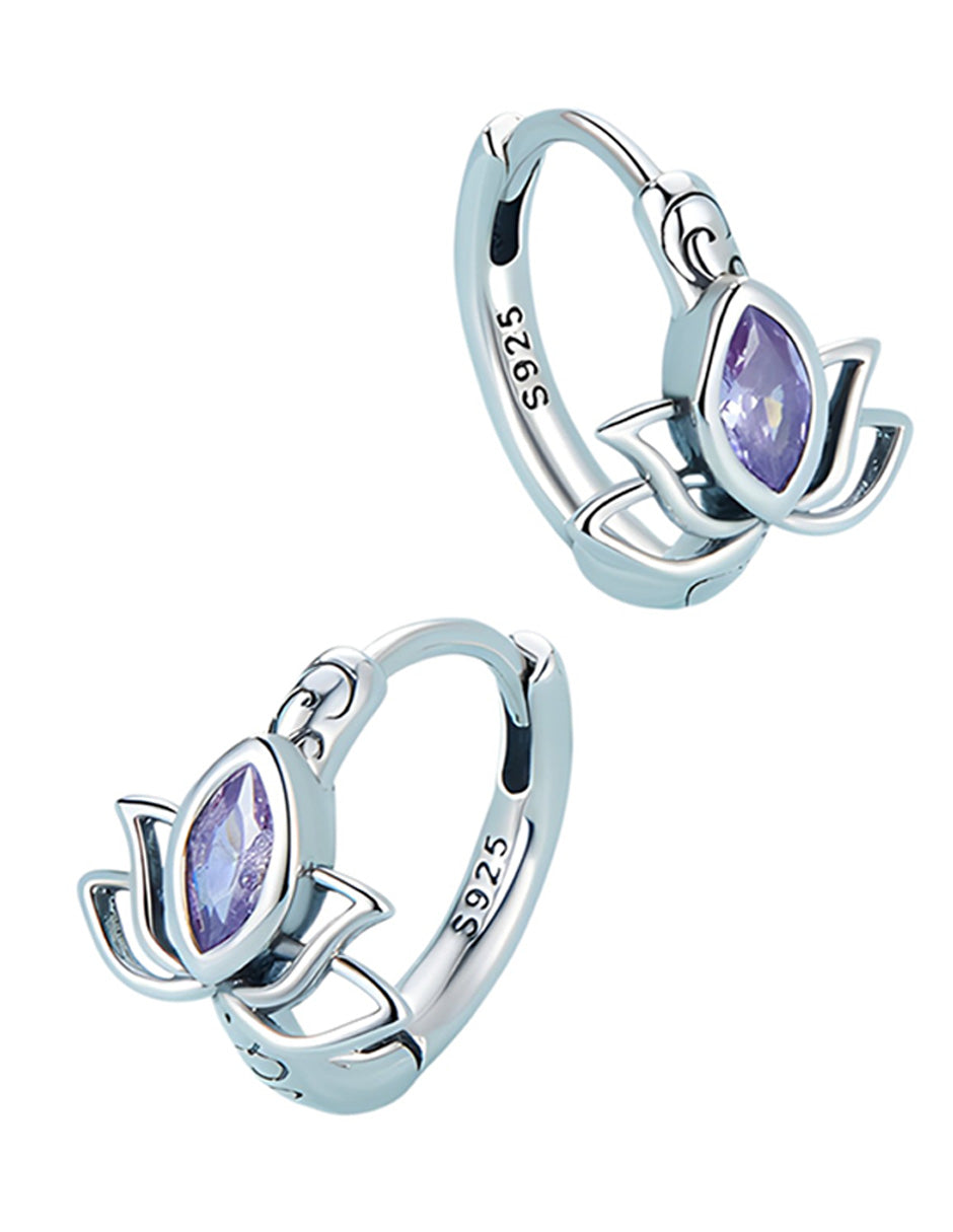 Aretes de Flor, Plata .925, Ame Glam Pop