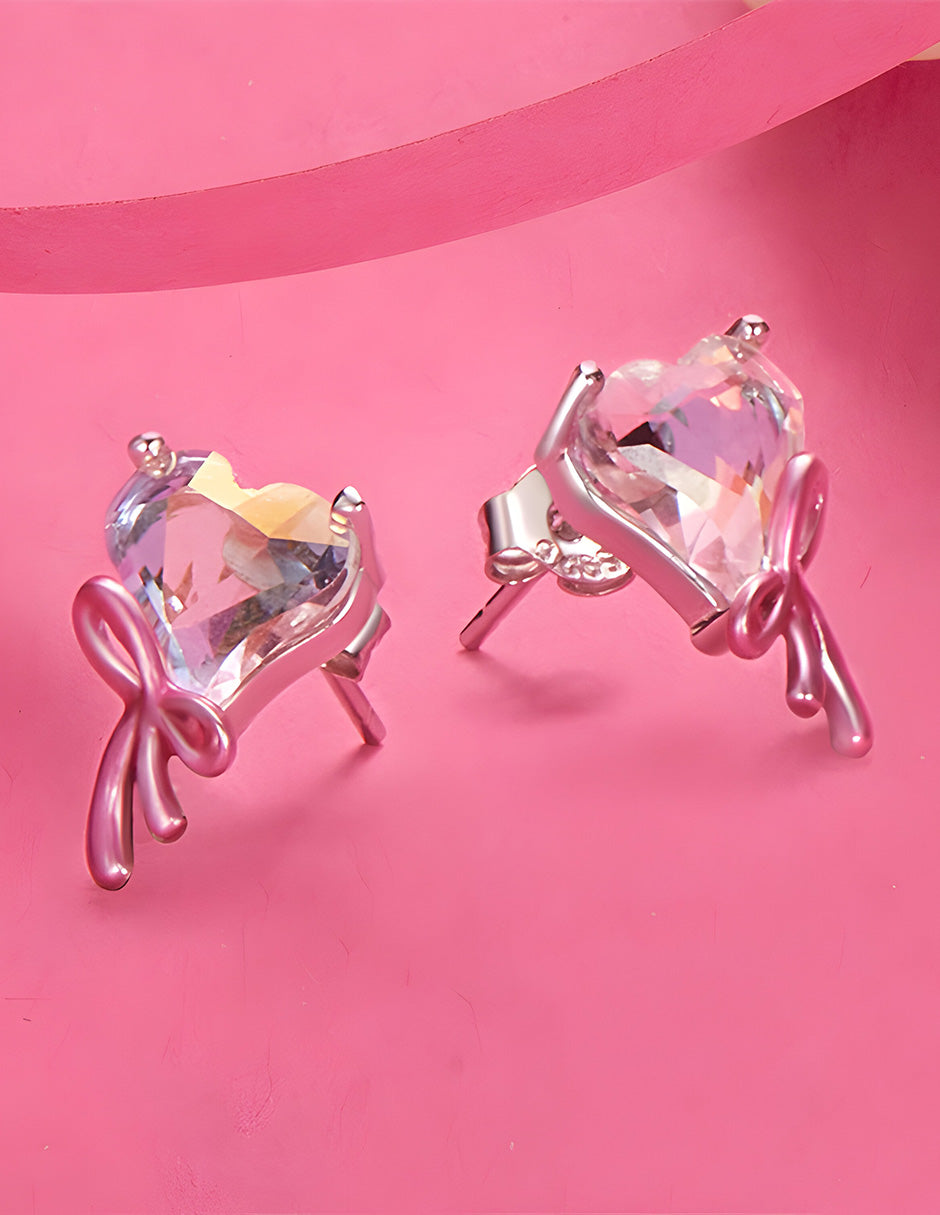 Aretes de Corazón, Plata .925, Ame Glam Pop