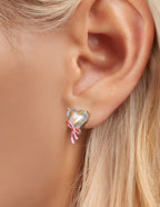 Aretes de Corazón, Plata .925, Ame Glam Pop