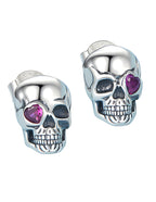Aretes de Cráneo, Plata .925, Ame Glam Pop