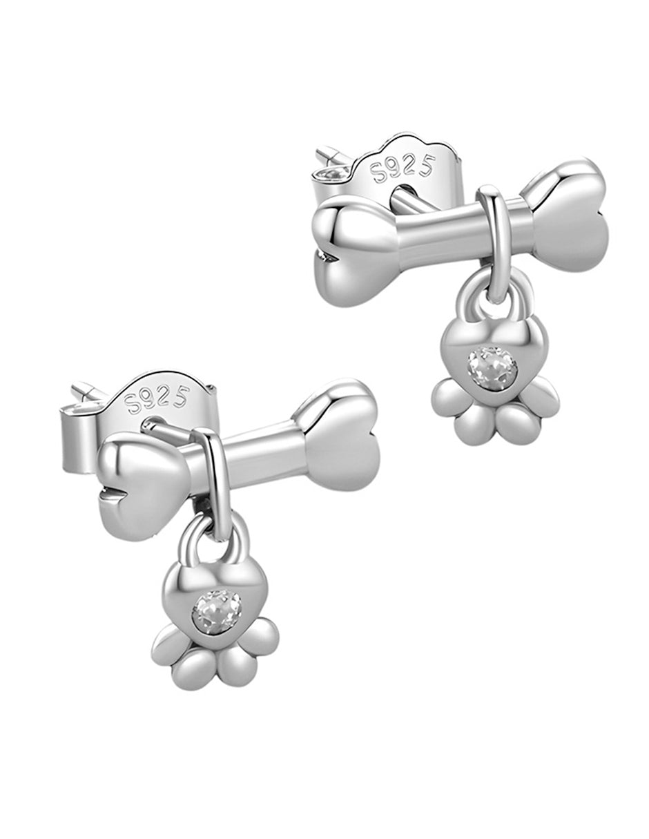 Aretes de Huella, Plata .925, Ame Glam Pop