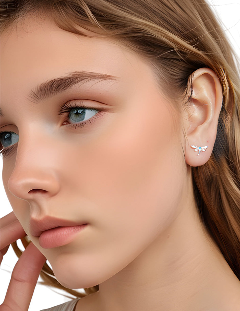 Aretes de Libélula, Plata .925, Ame Glam Pop
