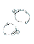 Aretes de Plata .925, Hugging Cats, Miow