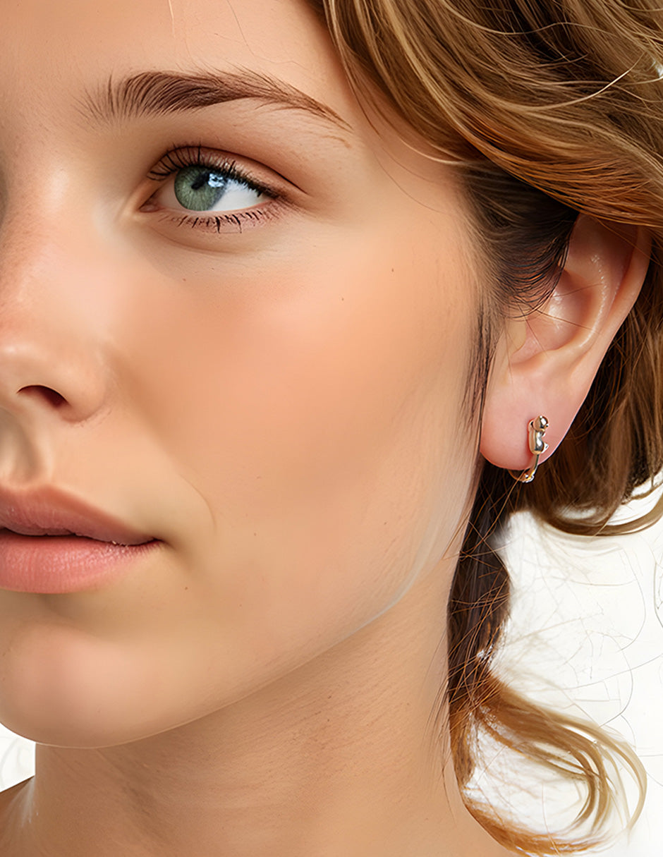 Aretes de Plata .925, Hugging Cats, Miow