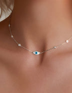 Collar de Ojo Turco, Plata .925, Ame Glam Pop