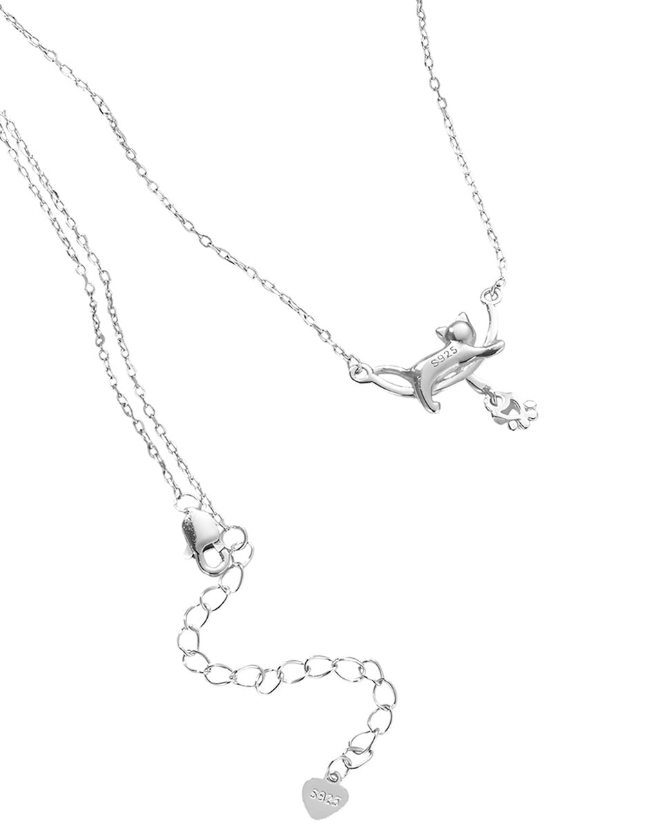 Collar de Plata .925, Lazy Cat, Miow