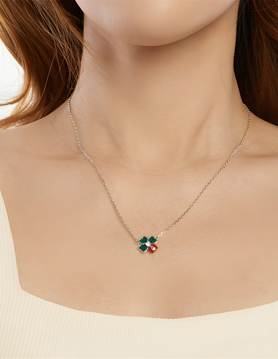 Collar de Trébol, Plata .925, Ame Glam Pop