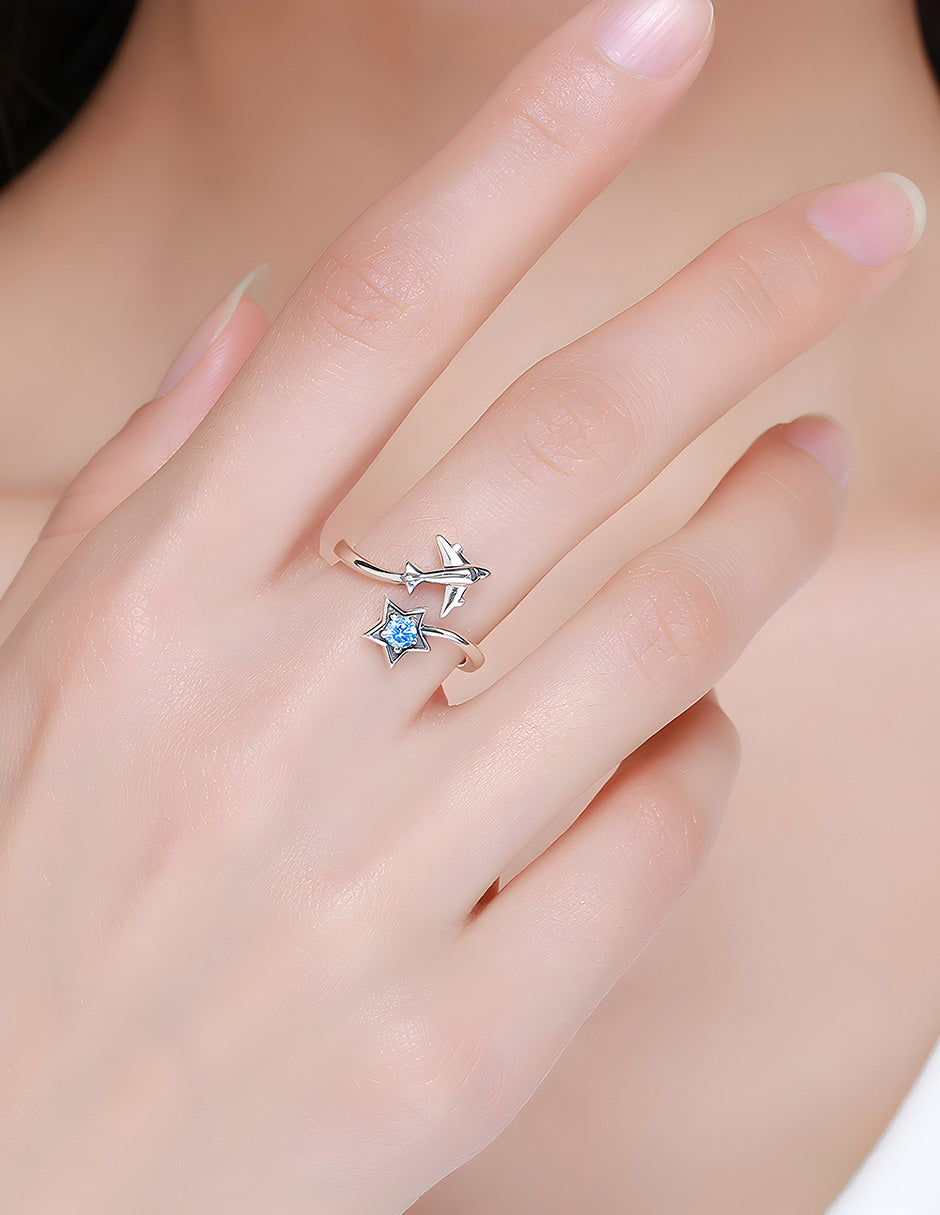 Anillo de Estrella, Plata .925, Ame Glam Pop