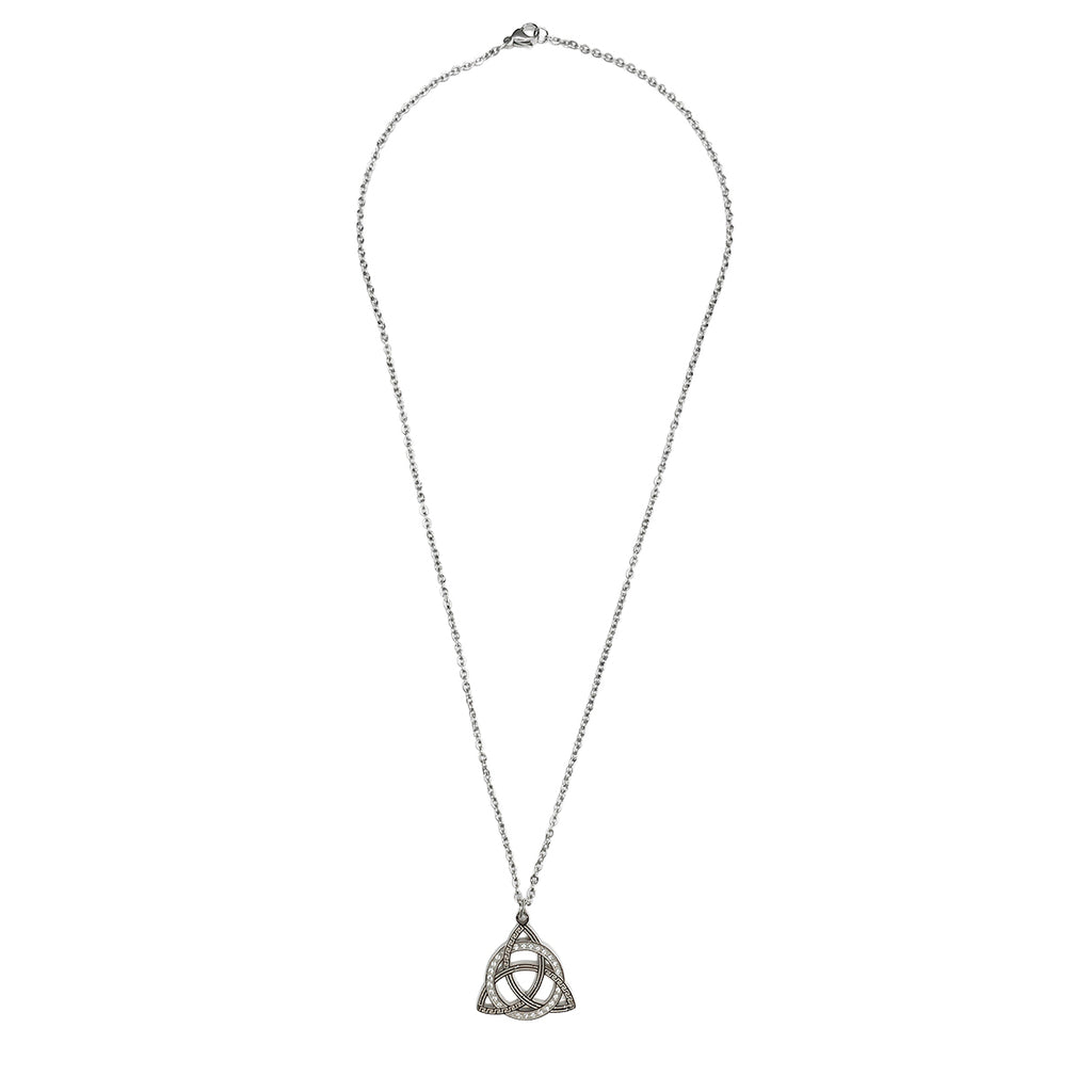 Dije De Triqueta Con Circulo, Acero Inoxidable, Glam Pop Fantasy